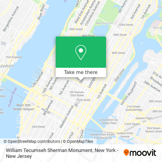 William Tecumseh Sherman Monument map