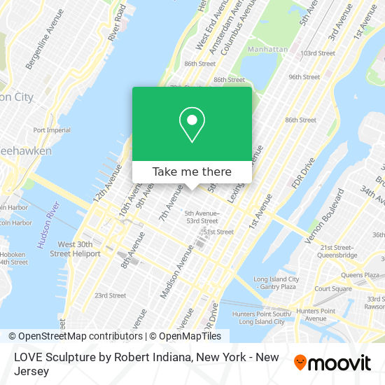 Mapa de LOVE Sculpture by Robert Indiana