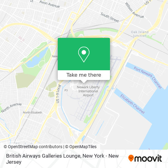 Mapa de British Airways Galleries Lounge