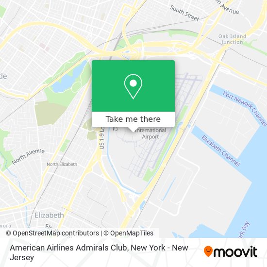 American Airlines Admirals Club map