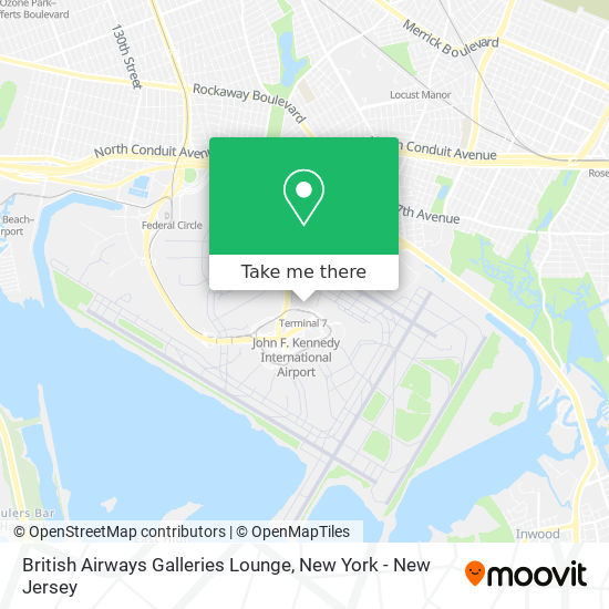 Mapa de British Airways Galleries Lounge