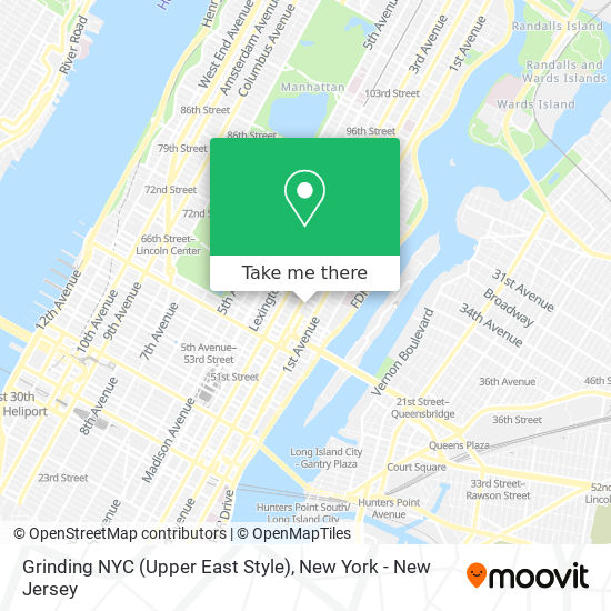 Mapa de Grinding NYC (Upper East Style)