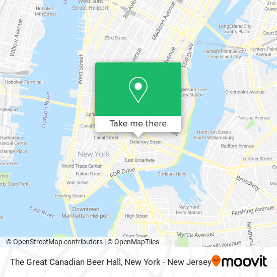 Mapa de The Great Canadian Beer Hall