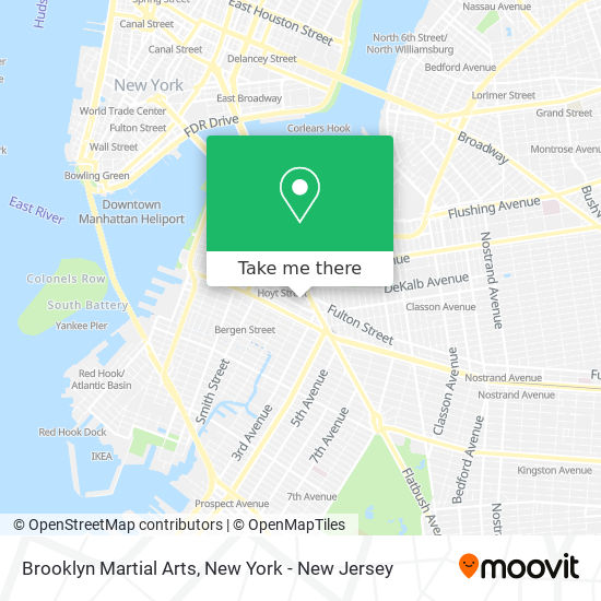 Mapa de Brooklyn Martial Arts