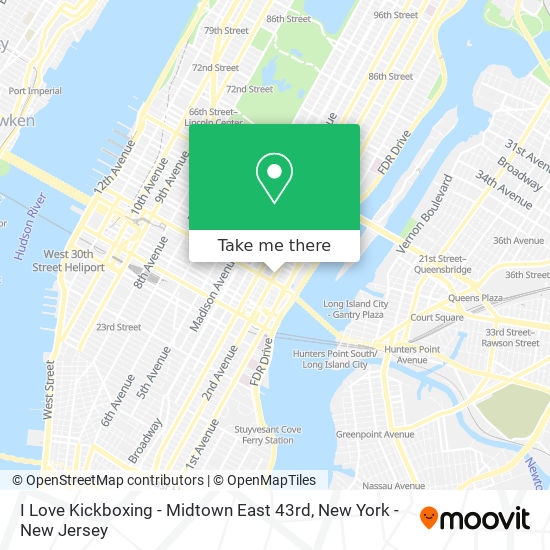 I Love Kickboxing - Midtown East 43rd map