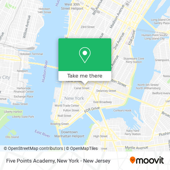 Five Points Academy map