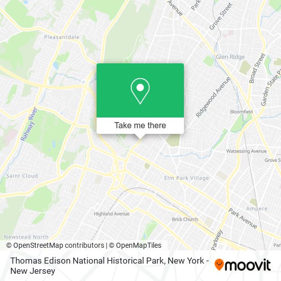 Thomas Edison National Historical Park map