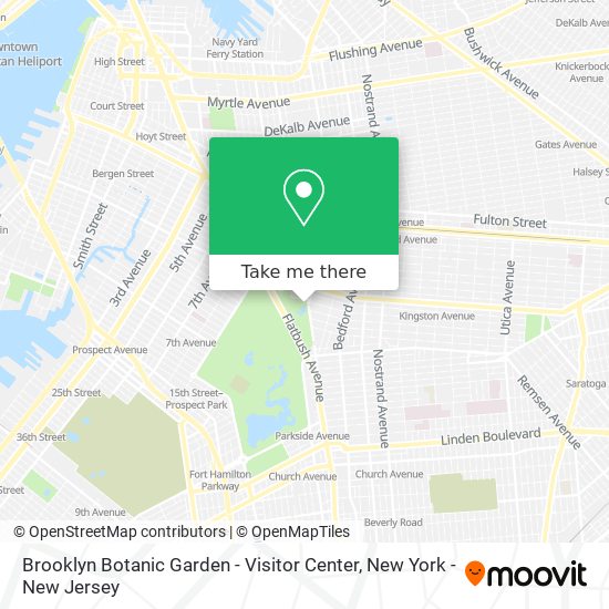 Mapa de Brooklyn Botanic Garden - Visitor Center