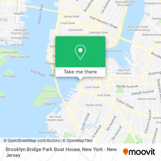 Brooklyn Bridge Park Boat House map