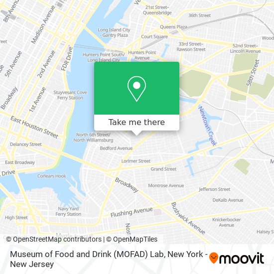 Mapa de Museum of Food and Drink (MOFAD) Lab