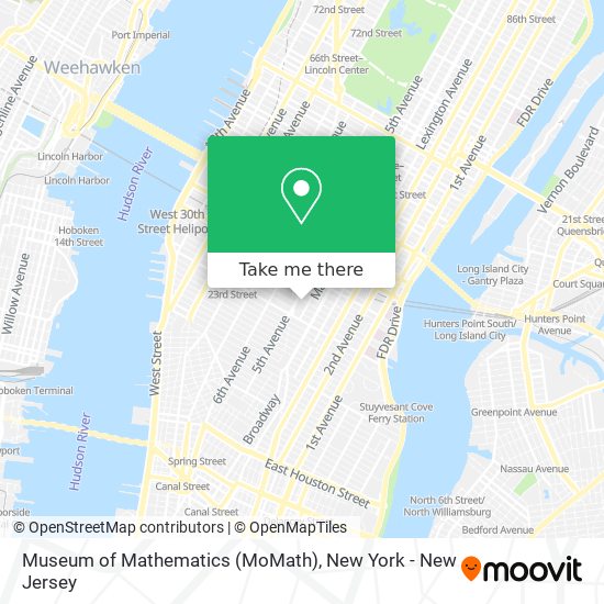 Mapa de Museum of Mathematics (MoMath)