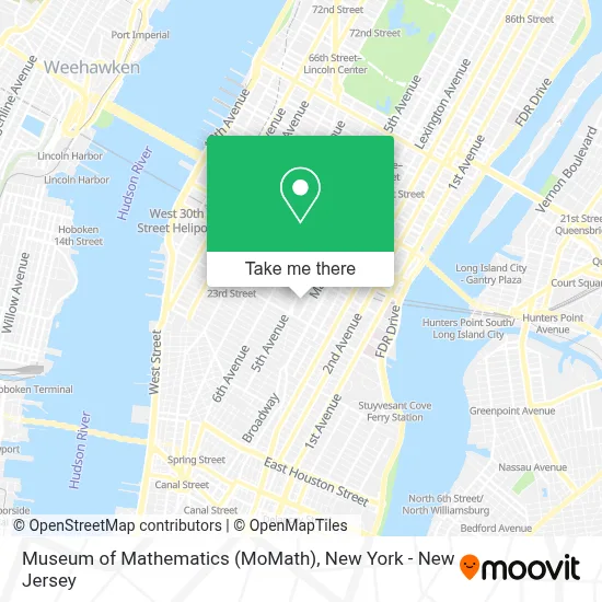 Museum of Mathematics (MoMath) map