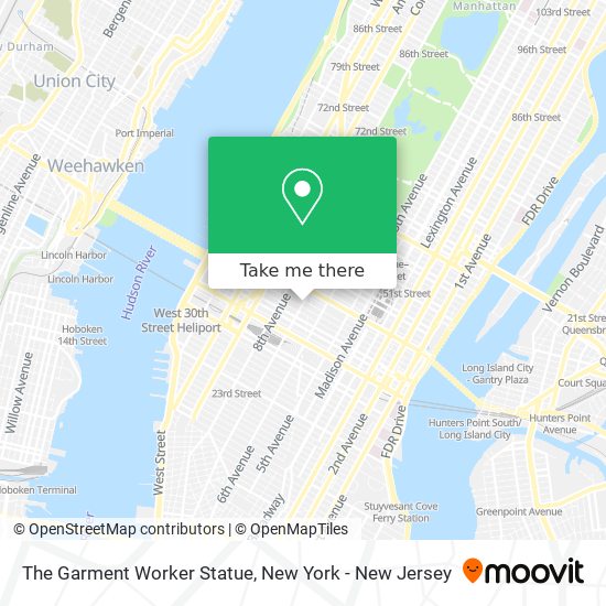 The Garment Worker Statue map