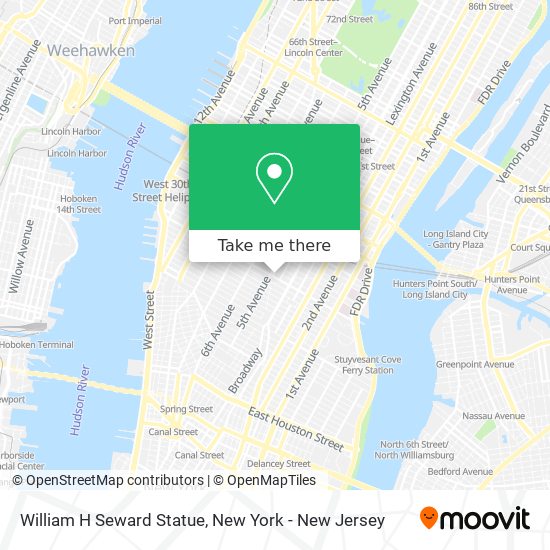 William H Seward Statue map