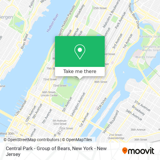 Mapa de Central Park - Group of Bears