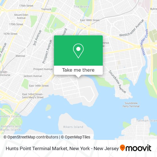 Mapa de Hunts Point Terminal Market