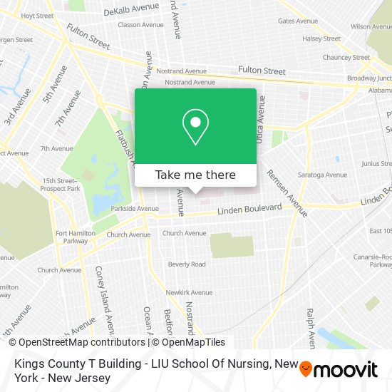 Kings County T Building - LIU School Of Nursing map