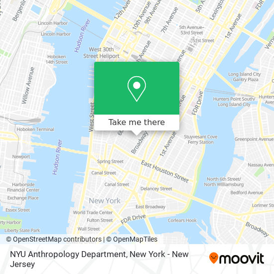 NYU Anthropology Department map