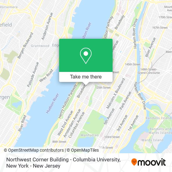 Mapa de Northwest Corner Building - Columbia University