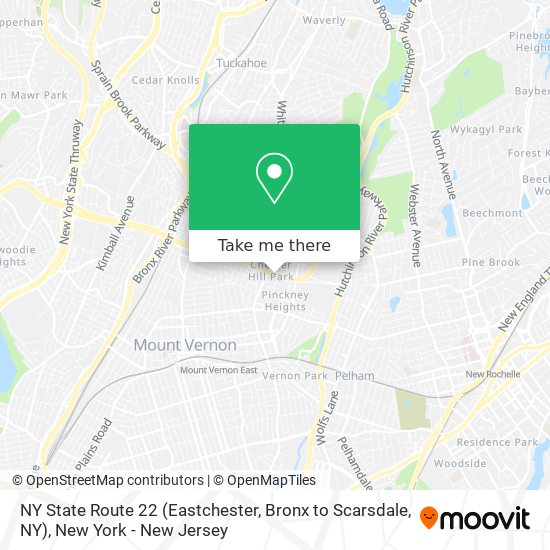 NY State Route 22 (Eastchester, Bronx to Scarsdale, NY) map