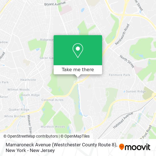 Mamaroneck Avenue (Westchester County Route 8) map