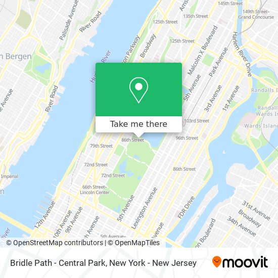 Bridle Path - Central Park map