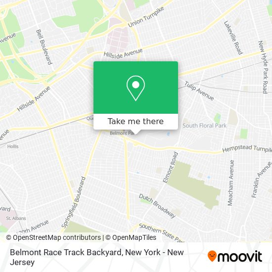 Belmont Race Track Backyard map