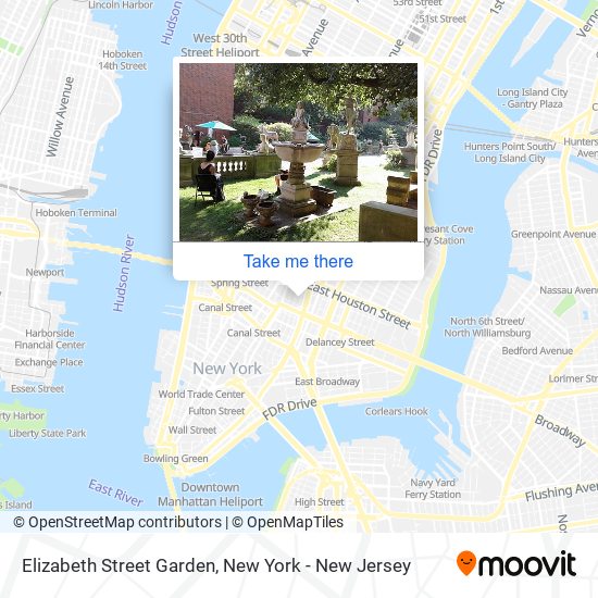 Elizabeth Street Garden map
