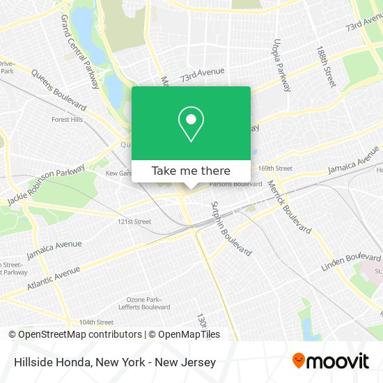 Hillside Honda map