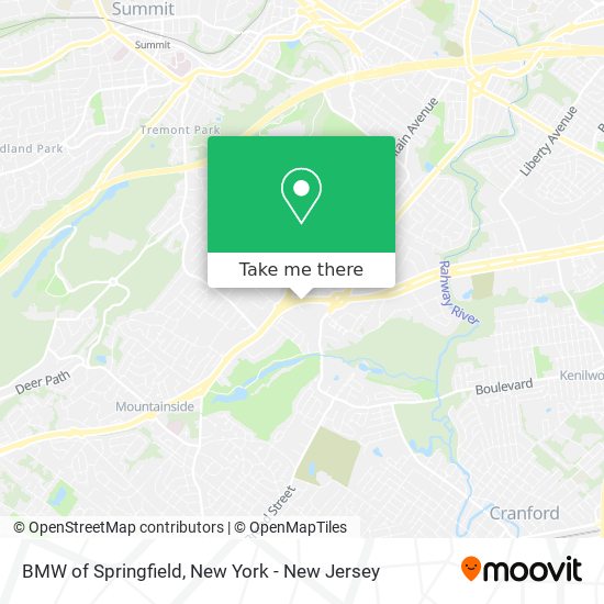 BMW of Springfield map