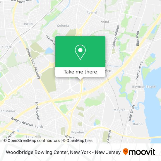 Woodbridge Bowling Center map