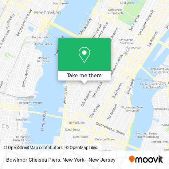 Bowlmor Chelsea Piers map