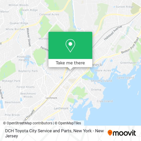 DCH Toyota City Service and Parts map