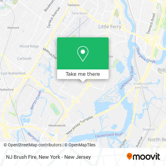 Mapa de NJ Brush Fire