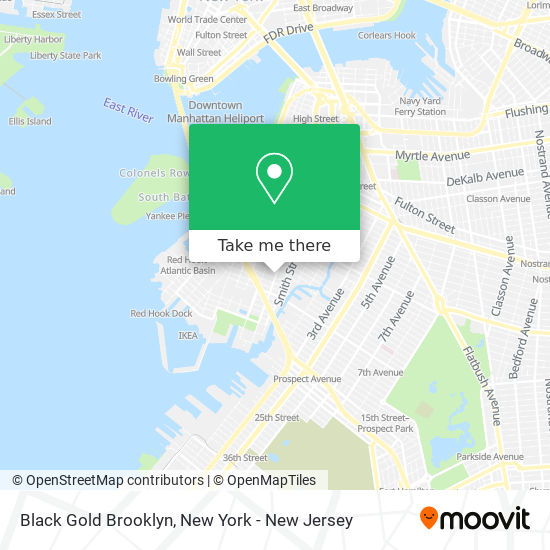 Black Gold Brooklyn map