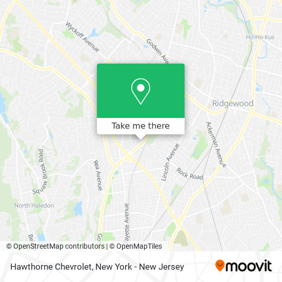 Hawthorne Chevrolet map