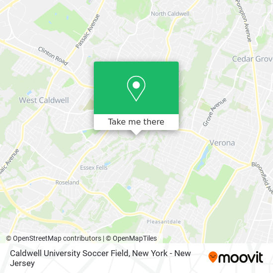 Caldwell University Soccer Field map