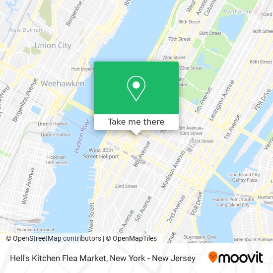 Hell's Kitchen Flea Market map