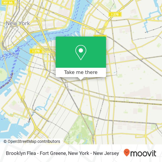 Mapa de Brooklyn Flea - Fort Greene