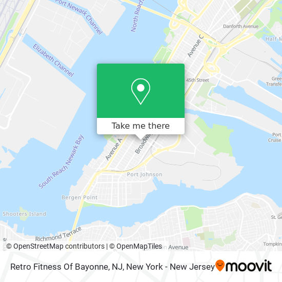 Mapa de Retro Fitness Of Bayonne, NJ