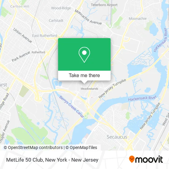 MetLife 50 Club map