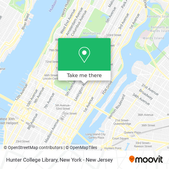 Mapa de Hunter College Library