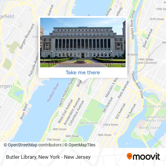 Butler Library map