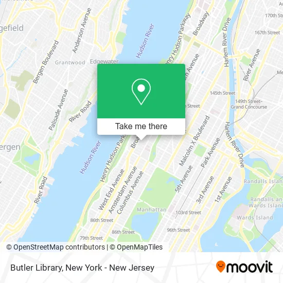 Butler Library map