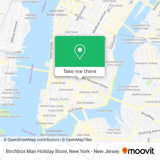Mapa de Birchbox Man Holiday Store