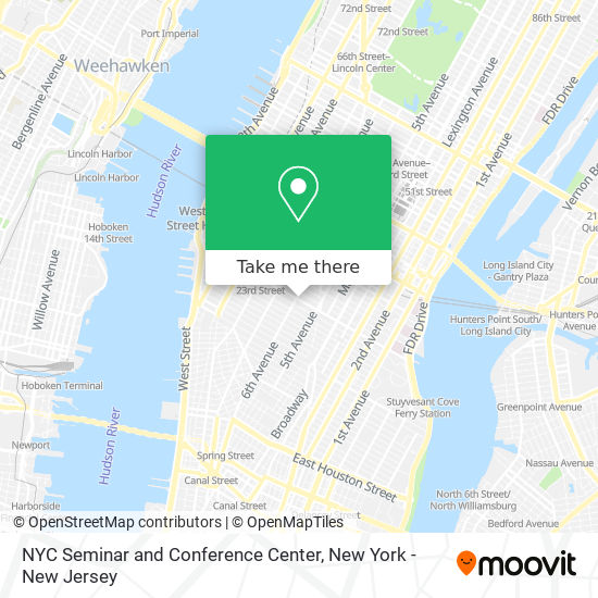 Mapa de NYC Seminar and Conference Center