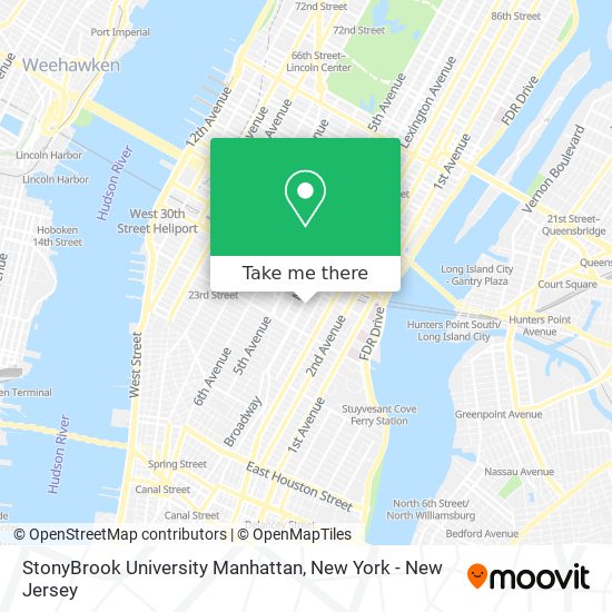 Mapa de StonyBrook University Manhattan