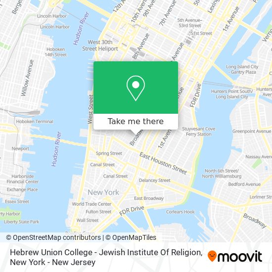 Hebrew Union College - Jewish Institute Of Religion map