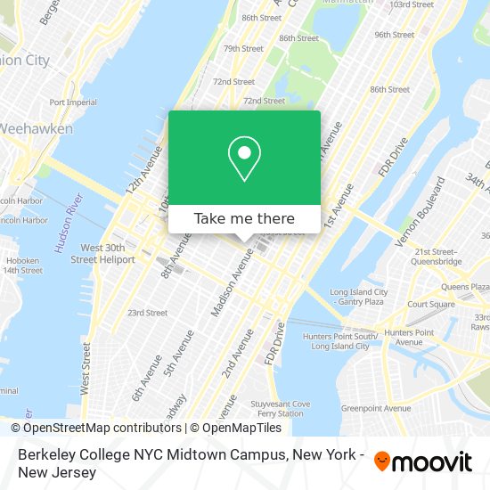 Berkeley College NYC Midtown Campus map