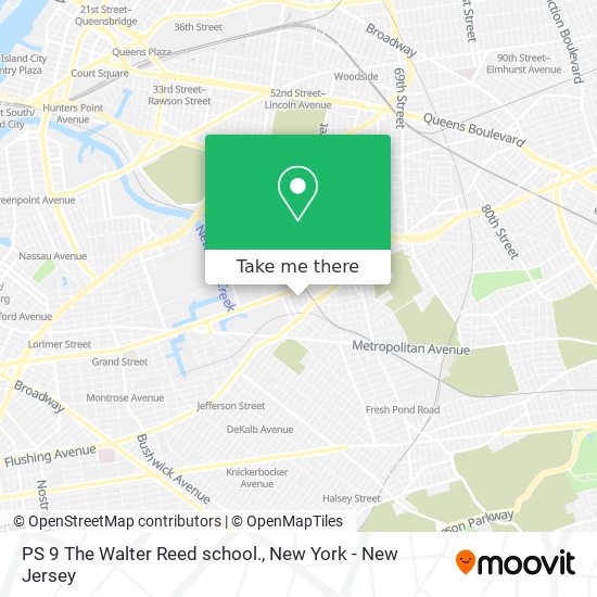 Mapa de PS 9 The Walter Reed school.
